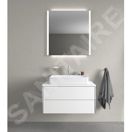 Duravit DuraSquare - Meuble-lavabo 600x470 mm, avec un trou pour robinet, DuraCeram, avec WonderGliss, blanc alpin 23536000711