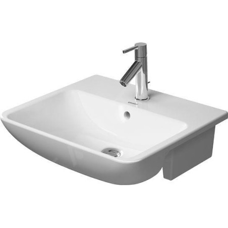 Duravit ME by Starck - Vasque semi-encastrée 550x455 mm, avec un trou pour robinetterie, blanc alpin 0378550000