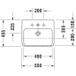 Duravit ME by Starck - Vasque semi-encastrée 550x455 mm, avec un trou pour robinetterie, blanc alpin 0378550000 Duravit ME by Starck - Vasque semi-encastrée 550x455 mm, avec un trou pour robinetterie, blanc alpin 0378550000