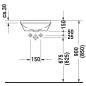 Duravit Architec - Lavabo sans trou sans trop-plein, diamètre 400 mm, blanc - lavabo 0463400000 Duravit Architec - Lavabo sans trou sans trop-plein, diamètre 400 mm, blanc - lavabo 0463400000