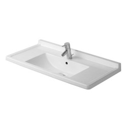 Duravit Starck 3 - Lavabo pour meuble 850x485 mm, sans trou, avec WonderGliss, blanc alpin 03048000001