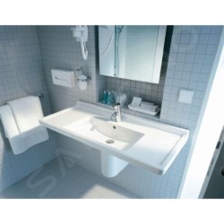 Duravit Starck 3 - Lavabo pour meuble 850x485 mm, sans trou, avec WonderGliss, blanc alpin 03048000001