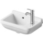 Duravit Starck 3 - Lave-mains 400x260 mm, avec un trou pour robinetterie à droite, avec WonderGliss, blanc 07514000001