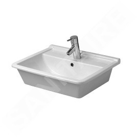 Duravit Starck 3 - Meuble-lavabo 560x465 mm, avec un trou pour robinetterie, avec WonderGliss, blanc 03025600001