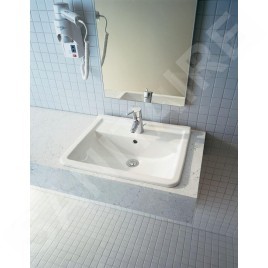 Duravit Starck 3 - Meuble-lavabo 560x465 mm, avec un trou pour robinetterie, avec WonderGliss, blanc 03025600001