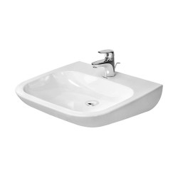 Duravit D-Code - Lavabo Med, 600x555 mm, avec 1 trou, blanc alpin 23136000002