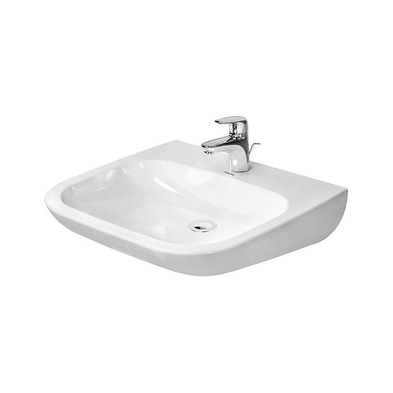 Duravit D-Code - Lavabo Med, 600x555 mm, avec 1 trou, blanc alpin 23136000002