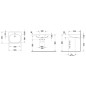 Duravit D-Code - Lavabo Med, 600x555 mm, avec 1 trou, blanc alpin 23136000002