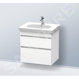 Duravit D-Code - Meuble-lavabo 650x485 mm, avec un trou pour robinet, blanc alpin 03426500002