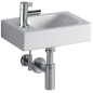 Geberit iCon - Lave-mains sans trop plein, avec trou pour robinet à gauche, 380x280 mm, blanc 124836000