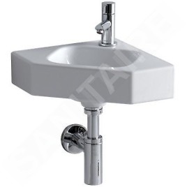 Geberit iCon - Lavabo d'angle sans déversoir, 460 x 330 mm, blanc 124729000