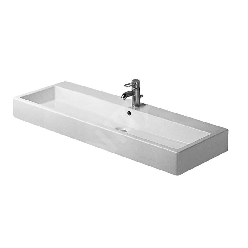 Duravit Vero - Lavabo 1200x470 mm, avec un trou pour robinetterie, avec WonderGliss, blanc alpin 04541200001 Duravit Vero - Lavabo 1200x470 mm, avec un trou pour robinetterie, avec WonderGliss, blanc alpin 04541200001
