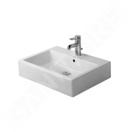 Duravit Vero - Meuble-lavabo 600x470 mm, avec un trou pour robinetterie, avec WonderGliss, blanc alpin 04546000271