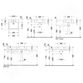Duravit Vero - Meuble-lavabo 500x470 mm, avec un trou pour robinetterie, avec WonderGliss, blanc alpin 04545000271