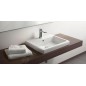 Duravit Vero - Vasque à encastrer 550x465x180 mm, avec un trou pour robinetterie, avec WonderGliss, blanc alpin 03155500001
