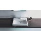 Duravit Vero - Vasque à encastrer 550x465x180 mm, avec un trou pour robinetterie, avec WonderGliss, blanc alpin 03155500001