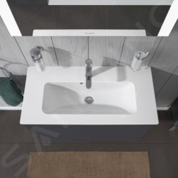 Duravit ME by Starck - Lavabo pour meuble Compact 830x400 mm, avec 1 trou, avec WonderGliss, blanc alpin 23428300001