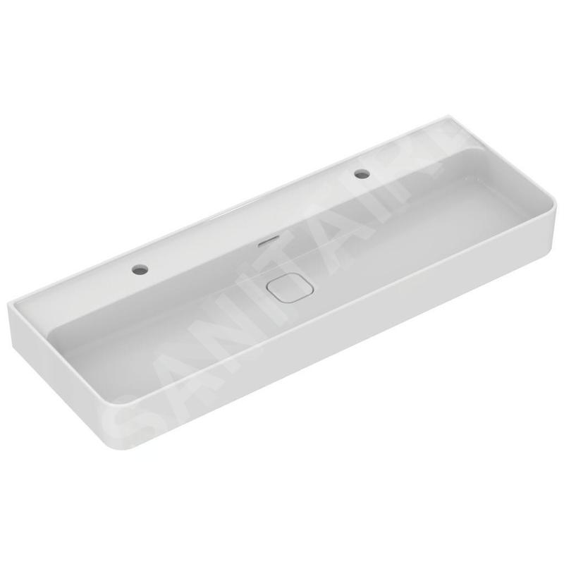 Ideal Standard Strada II - Lavabo 1.200x430 mm, 2 ouvertures pour mitigeur, avec Ideal Plus, blanc T3648MA Ideal Standard Strada II - Lavabo 1.200x430 mm, 2 ouvertures pour mitigeur, avec Ideal Plus, blanc T3648MA
