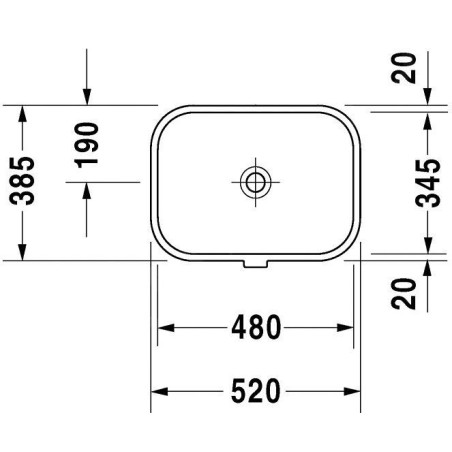 Duravit Happy D.2 - Vasque à encastrer 480x345 mm, sans trou pour robinetterie, avec WonderGliss, blanc alpin 04574800001