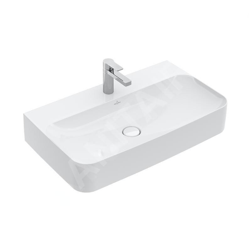 Villeroy & Boch Finion - Lavabo sans trop-plein, 800x470 mm, avec CeramicPlus, blanc alpin 41688LR1 Villeroy & Boch Finion - Lavabo sans trop-plein, 800x470 mm, avec CeramicPlus, blanc alpin 41688LR1