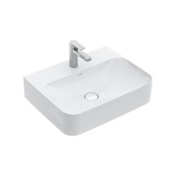 Villeroy & Boch Finion - Lavabo sans trop-plein, 600x470 mm, avec CeramicPlus, blanc alpin 41686LR1