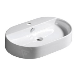 Sapho Kerasan Ring - Lavabo à poser, 650x120x400 mm, blanc 028501