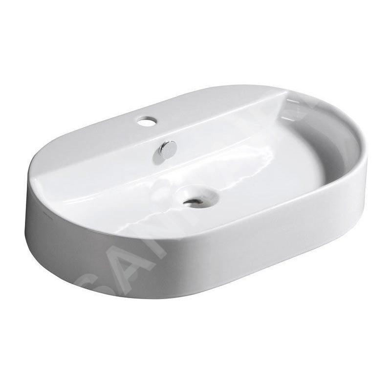 Sapho Kerasan Ring - Lavabo à poser, 650x120x400 mm, blanc 028501 Sapho Kerasan Ring - Lavabo à poser, 650x120x400 mm, blanc 028501