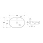 Sapho Kerasan Ring - Lavabo à poser, 650x120x400 mm, blanc 028501 Sapho Kerasan Ring - Lavabo à poser, 650x120x400 mm, blanc 028501