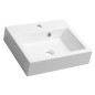 Sapho Orinoko - Lavabo 420x360 mm, marbre coulé, blanc OR042
