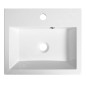 Sapho Orinoko - Lavabo 420x360 mm, marbre coulé, blanc OR042