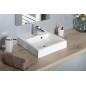 Sapho Orinoko - Lavabo 420x360 mm, marbre coulé, blanc OR042