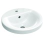 Ideal Standard Connect - Lavabo encastré, diamètre : 380 mm, avec déversoir, 1 ouverture pour mitigeur, blanc E504101 Ideal Standard Connect - Lavabo encastré, diamètre : 380 mm, avec déversoir, 1 ouverture pour mitigeur, blanc E504101
