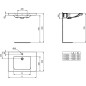 Ideal Standard Connect Freedom - Lavabo 800x560 mm, 1 ouverture pour mitigeur, avec Ideal Plus, blanc E5484MA Ideal Standard Connect Freedom - Lavabo 800x560 mm, 1 ouverture pour mitigeur, avec Ideal Plus, blanc E5484MA