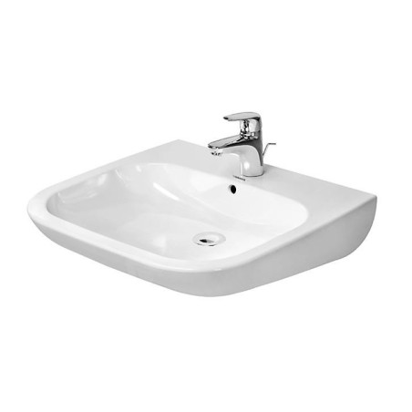 Duravit D-Code - Lavabo Med, 600x555 mm, avec 1 trou, blanc alpin 23126000002
