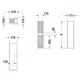 Duravit ME by Starck - Cache-siphon pour lavabos ME by Starck, avec WonderGliss, blanc alpin 08583900001