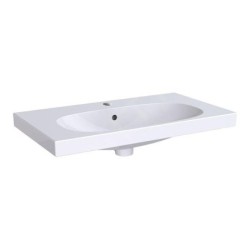 Geberit Acanto - Lavabo 750x422 mm, avec 1 trou, avec trop-plein, avec KeraTect, blanc 500.632.01.8
