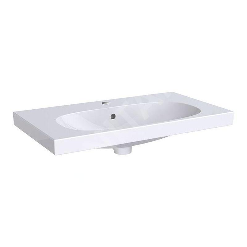 Geberit Acanto - Lavabo 750x422 mm, avec 1 trou, avec trop-plein, avec KeraTect, blanc 500.632.01.8 Geberit Acanto - Lavabo 750x422 mm, avec 1 trou, avec trop-plein, avec KeraTect, blanc 500.632.01.8