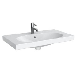 Geberit Acanto - Lavabo 750x422 mm, avec 1 trou, avec trop-plein, avec KeraTect, blanc 500.632.01.8