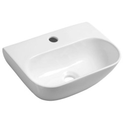 Sapho Small - Lave-mains Nerissa, 415x285 mm, avec un trou pour robinet, blanc AR265