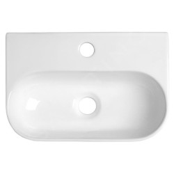 Sapho Small - Lave-mains Nerissa, 415x285 mm, avec un trou pour robinet, blanc AR265