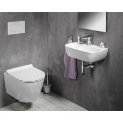 Sapho Small - Lave-mains Nerissa, 415x285 mm, avec un trou pour robinet, blanc AR265