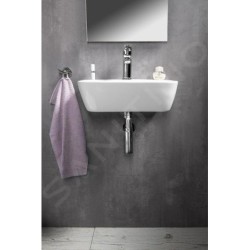 Sapho Small - Lave-mains Nerissa, 415x285 mm, avec un trou pour robinet, blanc AR265