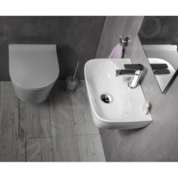Sapho Small - Lave-mains Nerissa, 415x285 mm, avec un trou pour robinet, blanc AR265