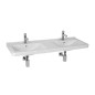 Jika Cubito - Double-lavabo 1300x485 mm, 2 trous pour robinet, Jika Perle, blanc H8144201001041 Jika Cubito - Double-lavabo 1300x485 mm, 2 trous pour robinet, Jika Perle, blanc H8144201001041