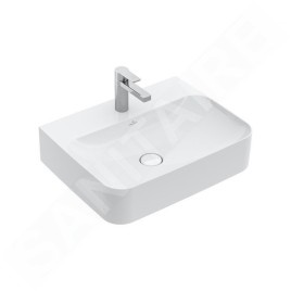 Villeroy & Boch Finion - Lavabo sans trop-plein, 600x470 mm, avec CeramicPlus, blanc alpin 416861R1