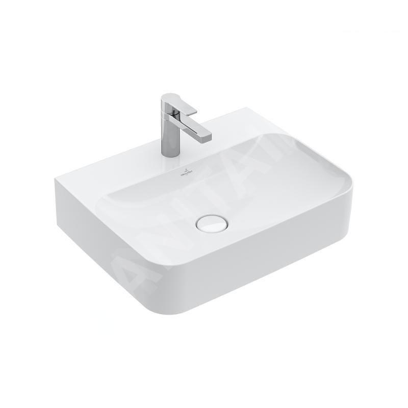 Villeroy & Boch Finion - Lavabo sans trop-plein, 600x470 mm, avec CeramicPlus, blanc alpin 416861R1 Villeroy & Boch Finion - Lavabo sans trop-plein, 600x470 mm, avec CeramicPlus, blanc alpin 416861R1