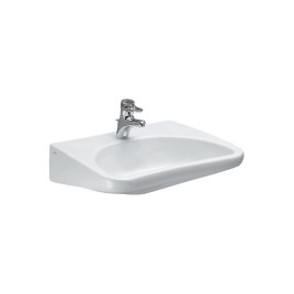 Laufen Rehab - Lavabo adapté aux personnes à mobilité réduite 660x550 mm, 1 trou pour mitigeur, sans trop-plein, blanc