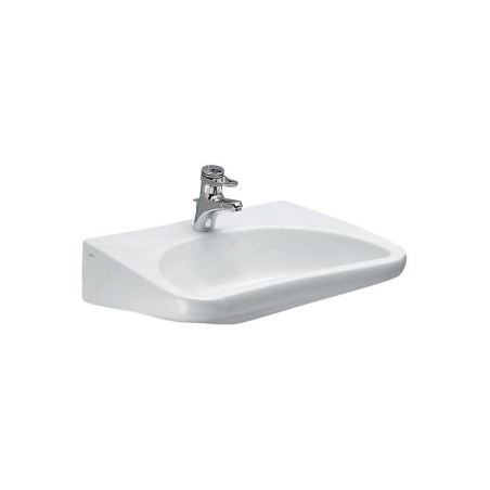 Laufen Rehab - Lavabo adapté aux personnes à mobilité réduite 660x550 mm, 1 trou pour mitigeur, sans trop-plein, blanc