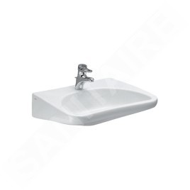 Laufen Rehab - Lavabo adapté aux personnes à mobilité réduite 660x550 mm, sans trou pour mitigeur, sans trop-plein, blanc