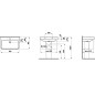 Laufen Pro S - Lavabo, 700x465 mm, 1 trou robinetterie, sans trop-plein, avec LCC, blanc H8109674001561 Laufen Pro S - Lavabo, 700x465 mm, 1 trou robinetterie, sans trop-plein, avec LCC, blanc H8109674001561